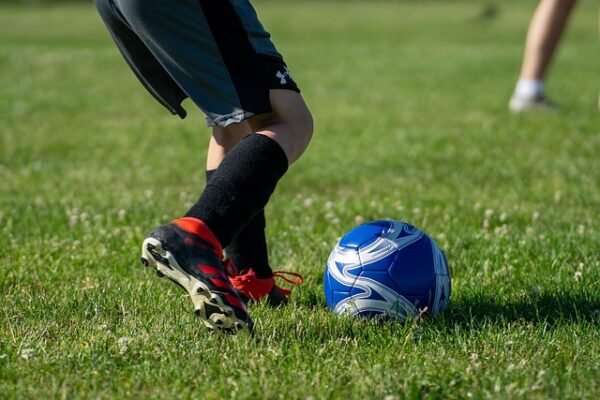 Footy against a local team